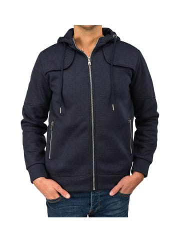 Arizona-Shopping Sweat Jacke Kapuzenjacke Zip Hoodie in Blau