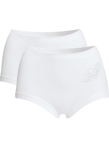 Con-ta Baumwolle, Feinripp Taillenslip 2er-Pack kochfest in weiß