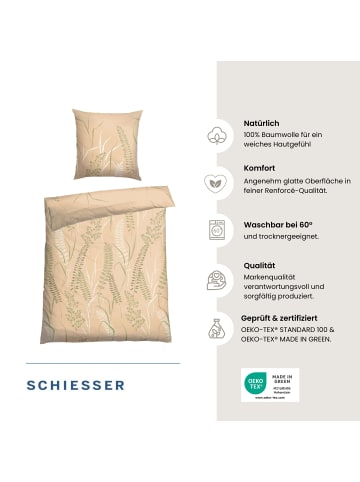Schiesser Renforcé-Bettwäsche-Set Annic in Sand