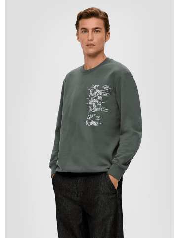 S. Oliver Sweatshirt langarm in Olive