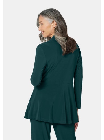 GOLDNER Leichte Shirtjacke lila mit Stretch in smaragd