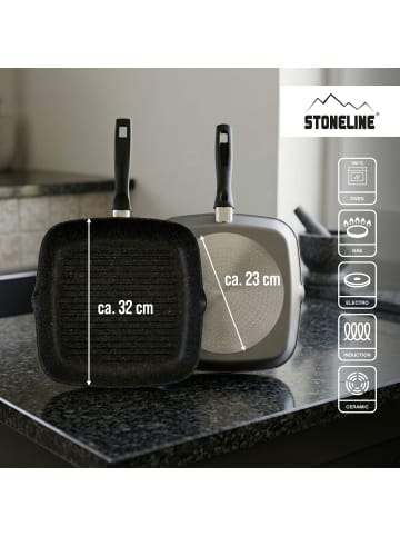 Stoneline Grillpfanne | ohne Deckel in Anthrazit | 32cm