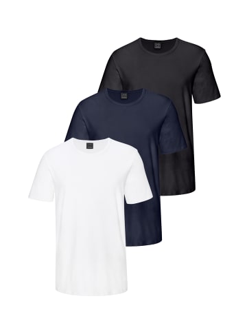 John Devin T-Shirt in weiß, navy, schwarz