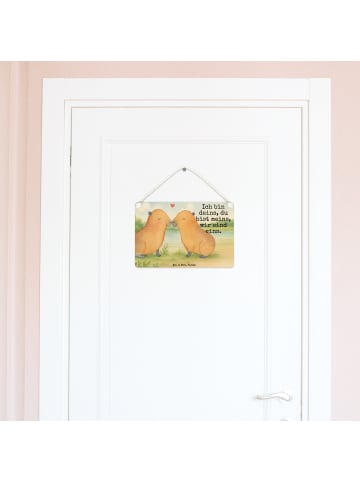 Mr. & Mrs. Panda wandtafel Capybara Liebe Design mit Spruch in Weiß