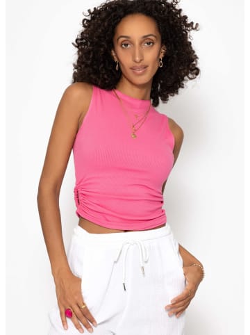 SASSYCLASSY Top mit Raffung in Pink