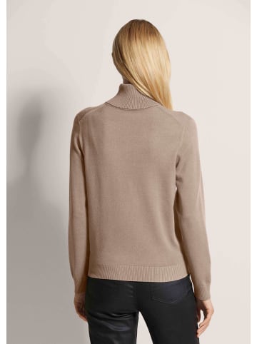 MADELEINE Schmaler Feinstrickpullover in beige / melange
