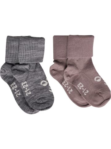 Hummel Kinder Socken "Mini Wool 2-Pack Socks" in Grau