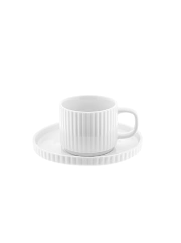 Almina Borneo Mokkatassen 100 ml - 12-teiliges Set aus hochwertigem in Weiß
