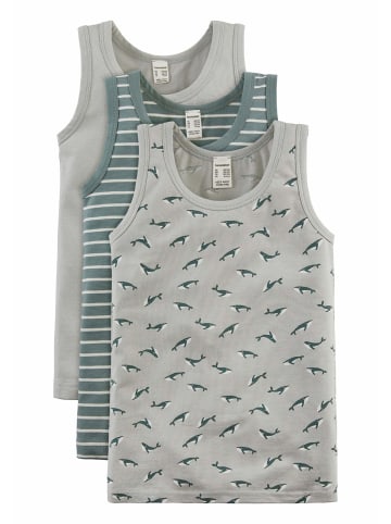 Hessnatur Unterhemd Fitted 3er-Pack in atlantikblau