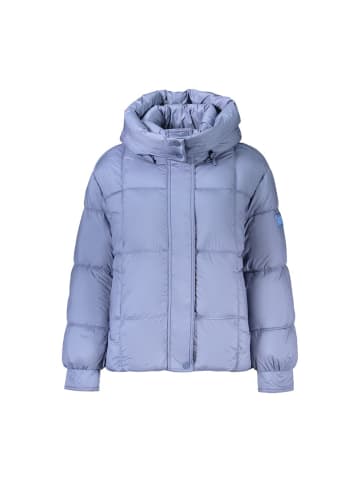 Pepe Jeans Blau Polyester Damen Jacke mit abnehmbarer Kapuze