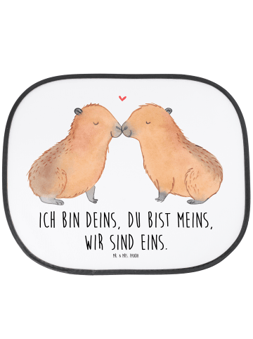 Mr. & Mrs. Panda Auto Sonnenschutz Capybara Liebe mit Spruch in Weiß