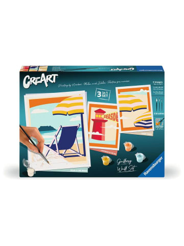 Ravensburger Malprodukte CreArt, Malen nach Zahlen Gallery Wall - Am Strand CreArt Adults Trend Ab 12 Jahre in bunt