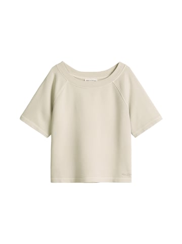 Marc O'Polo Kurzarm-Sweatshirt loose in Linen Beige