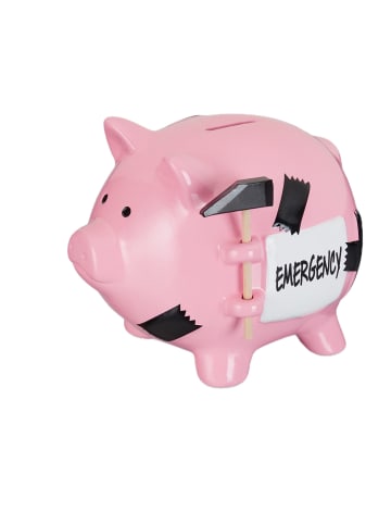 2 x Sparschwein in Rosa - (B)15,5 x (H)14,5 x (T)20 cm