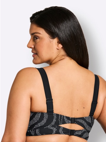 sheego Bikini-Oberteil in schwarz-weiß-bedruckt