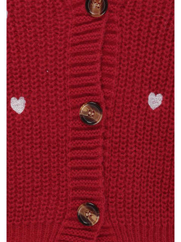 Swirly Women Cardigan in Red