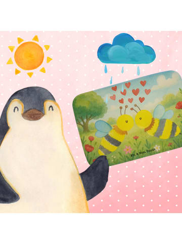 Mr. & Mrs. Panda teppich für bad Biene Liebe Design ohne Spruch in Weiß