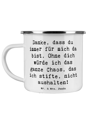Mr. & Mrs. Panda Becher Spruch Dankbarkeit für Freundschaft mit ... in Weiß