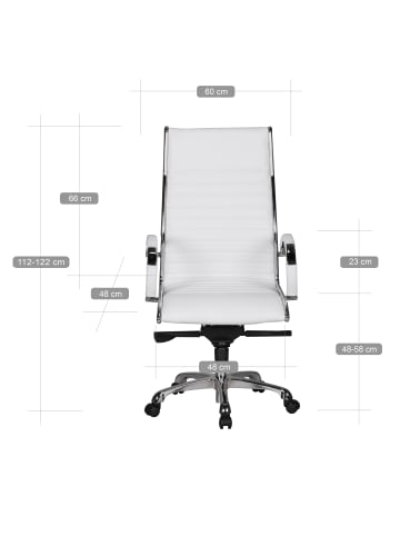 FineBuy Bürostuhl "SV42077" in Weiß