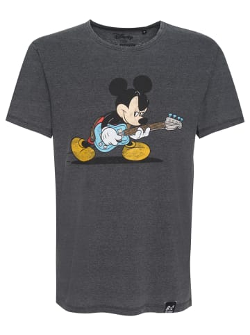 Recovered T-Shirt Disney Mickey Playing Bass in Dunkelgrau