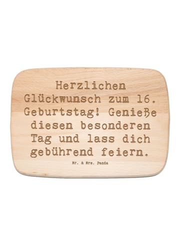 Mr. & Mrs. Panda schneidbrett Spruch 16. Geburtstag mit Spruch in Transparent