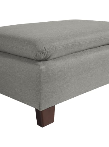 58 aufm Kessel POLSTERHOCKER Kaylil Flachgewebe hellgrau