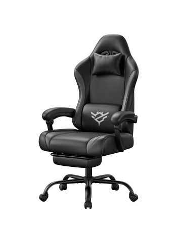 SONGMICS Drehstuhl Cathy in Schwarz und Grau - (B)70 x (H)130 x (T)70 cm