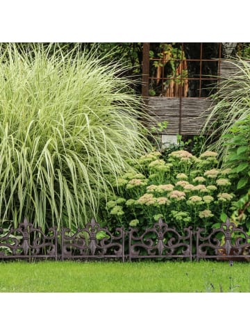 relaxdays 3x Beetzaun in Braun - 27x27 cm