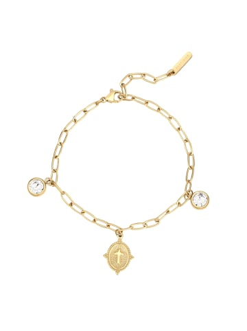 Eastside NY Armband Kreuz aus Edelstahl mit Zirkonia in gelbgold