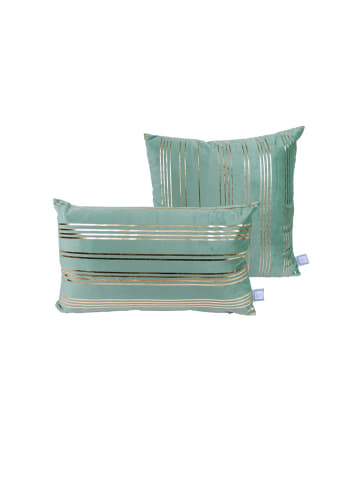 Kayoom Dekokissen Prisma 525 2er-Set in mint - gold