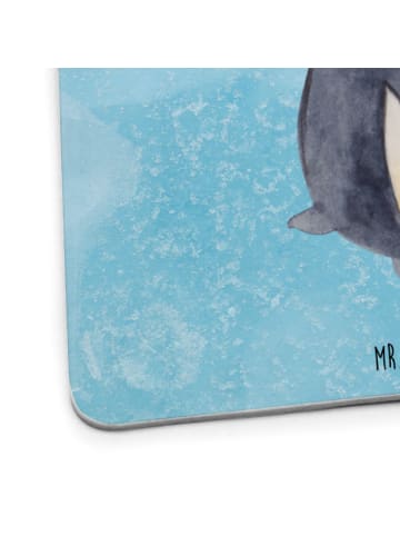 Mr. & Mrs. Panda Tassenuntersetzer Pinguin mHerzieren ohne Spruch in Eisblau