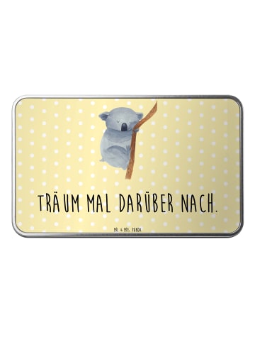 Mr. & Mrs. Panda Metalldose Koalabär mit Spruch in Gelb Pastell