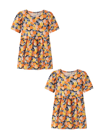 name it Kleid 2er-Set Midi Dress Kurzam Rundhals in Dunkelblau-2