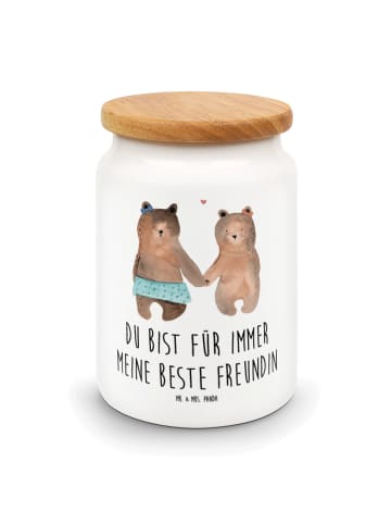 Mr. & Mrs. Panda behälter Bär Freundin mit Spruch in Weiß