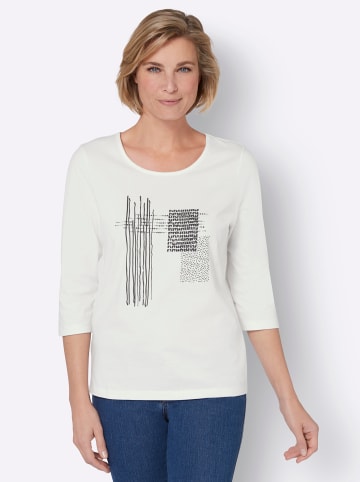 Sieh an! 3/4-Arm-Shirt in ecru-schwarz