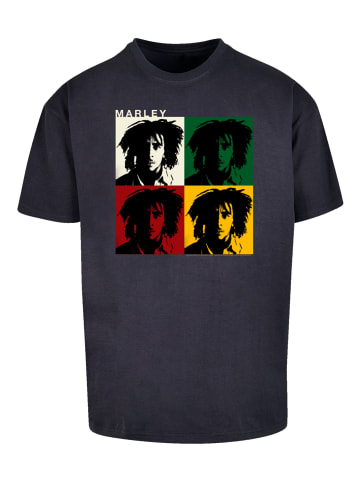 F4NT4STIC Heavy Oversize T-Shirt Bob Marley Colour Blocks in marineblau