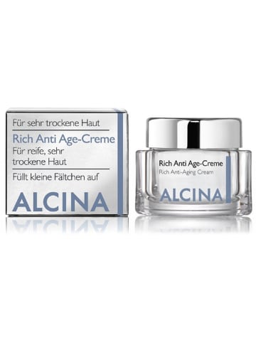 ALCINA Rich Anti-Age Creme füllt kleine Fältchen wieder auf, 50 ml