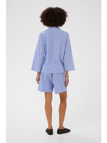CULTURE Bluse langarm CUarletty Relaxed fit in Powder Blue/Gardenia Stripe