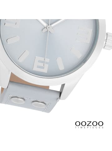 Oozoo Analog-Armbanduhr Oozoo Timepieces hellgrau extra groß (ca. 46mm)