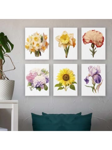 ARTNANAS Mini Malen nach Zahlen 4er/6er Set-"Blumen 2"