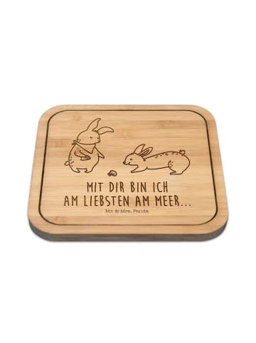 Mr. & Mrs. Panda Bierdeckel Hasen Muschel mit Spruch in Transparent