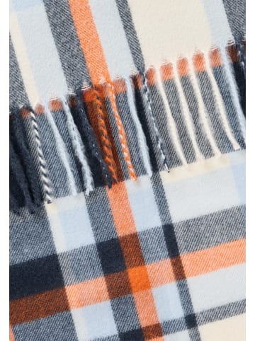 Camel Active Gewebter Schal mit Karomuster in Orange-Blau