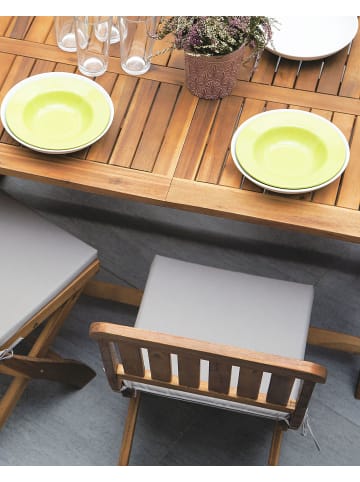Beliani 2er-Set Gartenstuhl CENTO in Braun/Grau