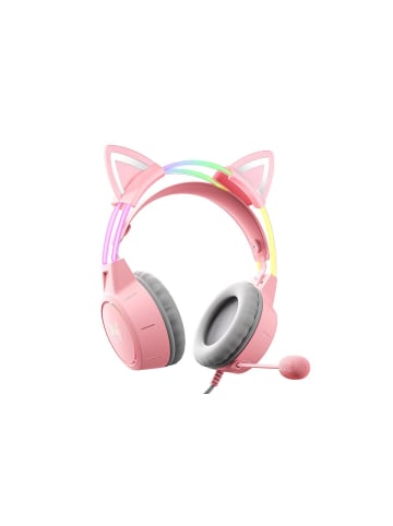 ONIKUMA X15Pro Pink Gaming Headset Katzenohren
