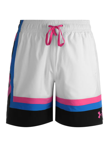 Under Armour Trainingsshorts Baseline Woven in weiß / pink