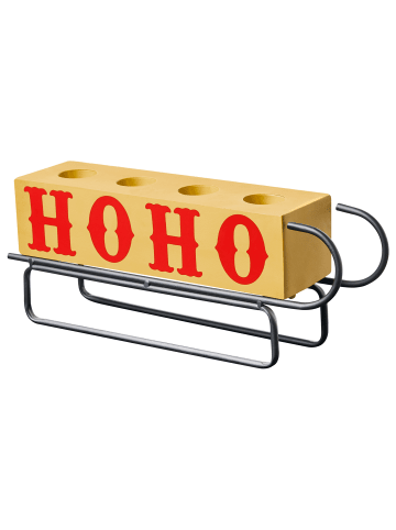 Beliani Kerzenständer KUHMO in Gelb/Rot - (W) 39 x (H) 16 x (L) 8 cm