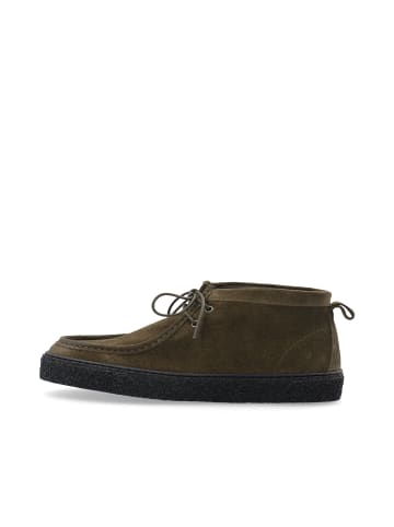 Bianco Wildlederstiefelette in OliveBlack