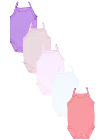 TupTam Mädchen Babybody mit Spagettiträger Sommer 5er Pack in rosa Modell 4