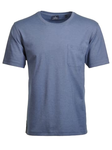 Ragman Softknit T-Shirt Rundhals in Blau