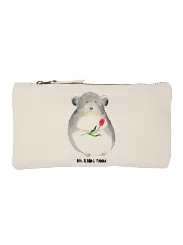 Mr. & Mrs. Panda Kulturbeutel Chinchilla Blume ohne Spruch in Weiß